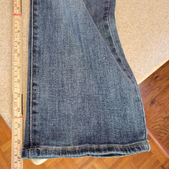 Risen ASYMMETRICAL Straight Leg Dark Blue Denim Jeans Size 2XL - Picture 7 of 7